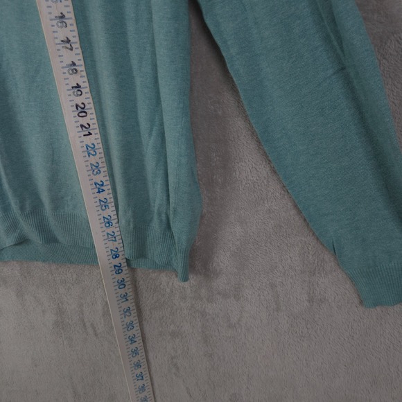 Johnnie O Quarter Zip Sweater Cotton Silk Blend Athleisure Size M Green Golf - Picture 12 of 14